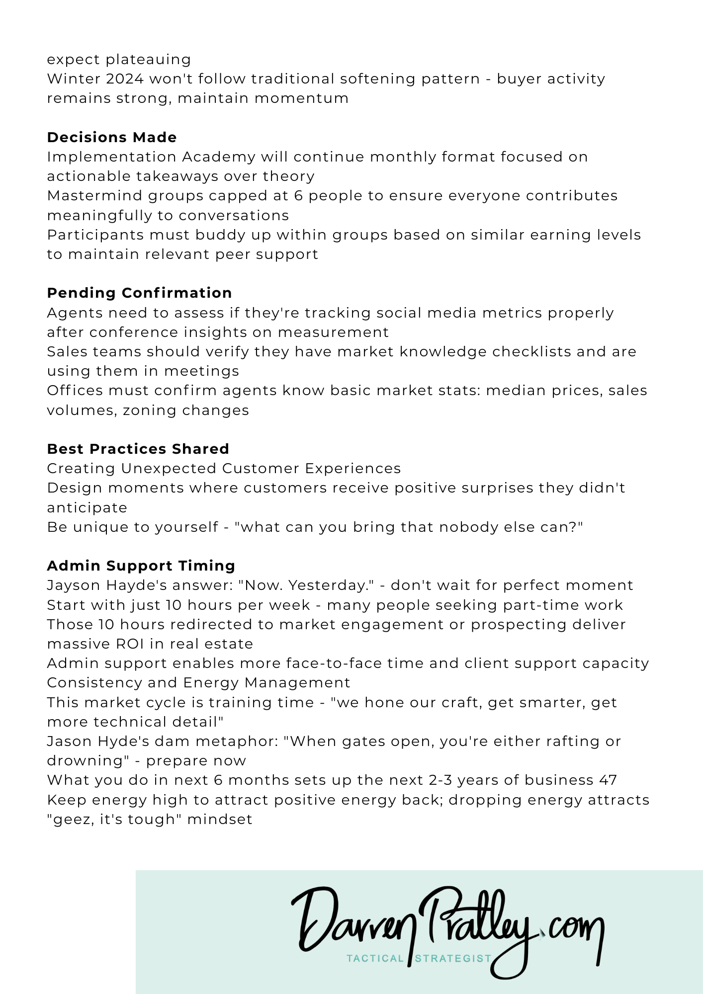 #Implementation Academy Notes May
